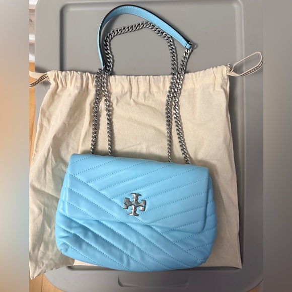 Tory Burch Handbags - Tory Burch Small Kira Chevron Convertible Shoulder Bag in Light Celeste.